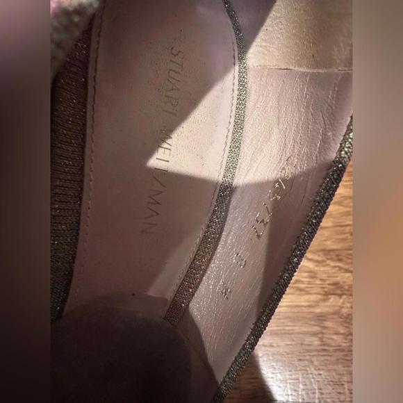 Stuart weitzman sparkle pumps. Color changes with light:pink, green, gold/silver - Picture 2 of 7